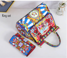 Load image into Gallery viewer, "Arna Lisa" Collection - Original Classic Print Handbag + Clutch/Wallet/Purse - Many Styles
