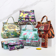 Load image into Gallery viewer, "Arna Lisa" Collection - Original Classic Print Handbag + Clutch/Wallet/Purse - Many Styles
