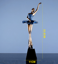 Load image into Gallery viewer, Nordic Sculpture Ballerina Statue Book Shelf Accessories x2 - Office Home &amp; Living
