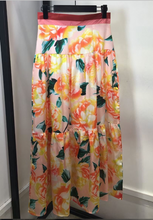 Load image into Gallery viewer, "Arna" Collection - Elegant Spaghetti Strap Top+Floral Skirt - 2 Piece Set

