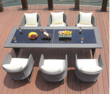 Load image into Gallery viewer, Luxury Plus Furniture -  Nordic Minimalist Tables And Chairs 1.8M x 6 Chairs (Balcony, Patio, Courtyard)
