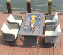 Load image into Gallery viewer, Luxury Plus Furniture -  Nordic Minimalist Tables And Chairs 1.5M x 4 Chairs (Balcony, Patio, Courtyard)
