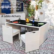 Load image into Gallery viewer, Luxury Plus Furniture - Minimalist Rattan 4 Chairs + Table (Balcony, Patio, Courtyard)
