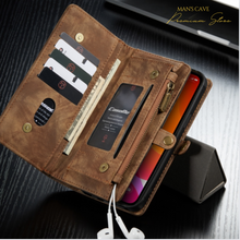 Load image into Gallery viewer, "Arna Lisa" Royal Collection - Designer Leather iPhone Case/Wallet 2 in 1 Magnetic iPhone 12-14
