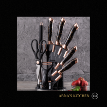 Load image into Gallery viewer, "Arna Lisa" Royal Collection - Luxury Top End Knife Set - Master Series 9 Piece
