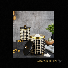 Load image into Gallery viewer, "Arna Lia" Royal Collection - Luxury Black and Gold - Storage 2 Jars/Containers
