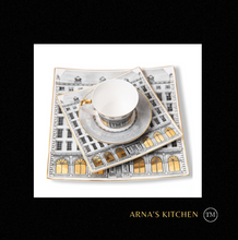 Load image into Gallery viewer, "Arna Lisa" Royal Collection - Luxury 24 Piece Bone China Dinnerware for 6 Gold/Silver
