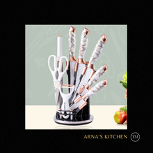 Load image into Gallery viewer, "Arna Lisa" Royal Collection - Luxury Top End Knife Set - Master Series 9 Piece
