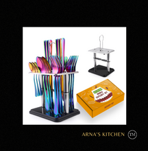 Load image into Gallery viewer, "Arna Lisa" Royal Collection - Luxury 24 Piece Cutlery Set + Boxed - Many Styles &amp; Colours
