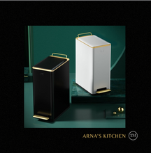 Load image into Gallery viewer, "Arna Royal Vintage Collection"  Luxury Golden Range 10L Trash Rubbish Bin - Home or Business
