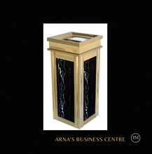 Load image into Gallery viewer, Arna Royal Vintage Collection"  Luxury Golden Outside/Inside Large Trash Rubbish Bin - Home or Business
