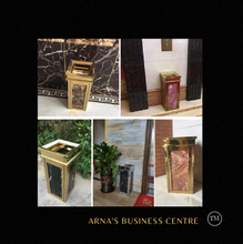 Load image into Gallery viewer, Arna Royal Vintage Collection"  Luxury Golden Outside/Inside Large Trash Rubbish Bin - Home or Business
