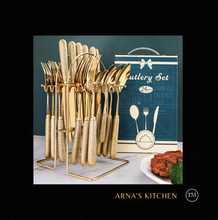 Load image into Gallery viewer, "Arna Lisa" Royal Collection - Luxury 24 Piece Cutlery Set + Boxed
