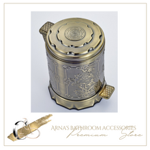 Load image into Gallery viewer, "Arna Royal Vintage Collection"  European Luxury Bronze Stainless Steel Trash Rubbish Bin
