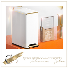 Load image into Gallery viewer, "Arna Royal Vintage Collection"  Luxury Golden Range 7L Trash Rubbish Bin - Home or Business
