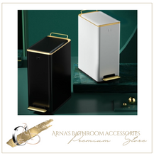 Load image into Gallery viewer, "Arna Royal Vintage Collection"  Luxury Golden Range 10L Trash Rubbish Bin - Home or Business
