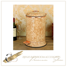 Load image into Gallery viewer, "Arna Royal Vintage Collection"  Luxury Pedal Golden Range 10L Trash Rubbish Bin
