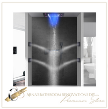 Load image into Gallery viewer, "Arna" Collection - Shower Faucet Stainless Steel Thermostatic Digital Display Bathroom Shower Set System
