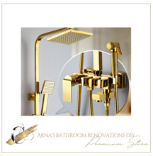 Load image into Gallery viewer, "Arna" Collection - Modern Rainfall Shower Head Mixer Set Combo
