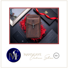 Load image into Gallery viewer, "Legend Collection" - Designer Cowhide/Horse Leather Phone Bag - Black or Coffee
