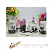 Load image into Gallery viewer, "Glamour Girl" Bathroom set - 5 piece. (3D Hand Painted)
