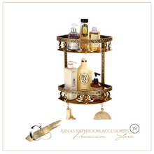 Load image into Gallery viewer, "Arna" Bathroom Shelf Aluminium Antique Carved

