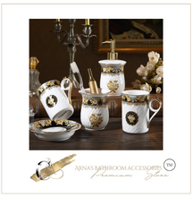 Load image into Gallery viewer, "Arna Lisa" Royal Collection - Luxury Ceramic 5 Piece Bathroom Set
