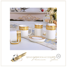 Load image into Gallery viewer, "Arna Lisa" Royal Collection - Luxury Ceramic 5 Piece Bathroom Set - Many Styles BOXED
