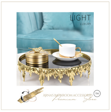 Load image into Gallery viewer, "Arna Lisa" Royal Luxury Collection - Luxurious Pure Copper Trays Decorative European Modern Medusa Black Crystal Tray
