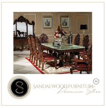 Load image into Gallery viewer, "Arna Royal Victorian Collection" Luxury Plus Furniture - Exquisite Dining Table &amp; Chairs x8 Marble
