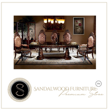 Load image into Gallery viewer, "Arna Royal Victorian Collection" Luxury Plus Furniture - Exquisite French Dining Table &amp; Chairs x8 Marble
