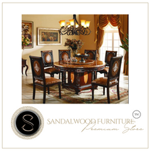 Load image into Gallery viewer, "Arna Royal Victorian Collection" Luxury Plus Furniture - Exquisite Antique Dining Table 1.4m &amp; Chairs x6
