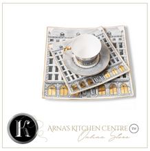 Load image into Gallery viewer, "Arna Lisa" Royal Collection - Luxury 24 Piece Bone China Dinnerware for 6 Gold/Silver
