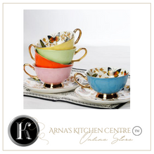Load image into Gallery viewer, "Arna Lisa" Royal Collection - Luxury Britsh Bone China 6 Cups &amp; Saucers - Many Designs
