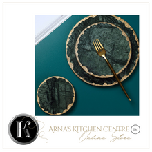 Load image into Gallery viewer, "Arna Lisa" 3 Piece Plate Set - Natural Marble Plates Creativity Gold Inlay Display Trays
