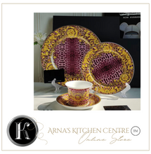 Load image into Gallery viewer, "Arna Lisa" Royal Collection - 24 Piece Porcelain Dinnerware Set for 6 (Leopard Print Pink)
