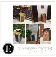 Load image into Gallery viewer, Arna Royal Vintage Collection"  Luxury Golden Outside/Inside Large Trash Rubbish Bin - Home or Business
