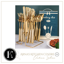Load image into Gallery viewer, "Arna Lisa" Royal Collection - Luxury 24 Piece Cutlery Set + Boxed
