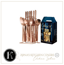 Load image into Gallery viewer, "Arna Lisa" Royal Collection - Luxury 24 Piece Cutlery Set + Boxed - Many Styles &amp; Colours
