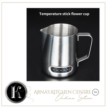 Load image into Gallery viewer, Coffee Milk Frothing Jug x2 Sizes - Stainless Steel - Temperature Gauge
