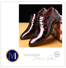 Load image into Gallery viewer, Mens Patent Leather Shoes Pointed Toe Business Wedding Shoes -  Many Sizes &amp; Colours
