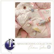 Load image into Gallery viewer, "Arna's" Collection - Luxury Flannel Velvet #D Mushrooms Bedding Set 6 piece Twin/Single
