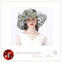 Load image into Gallery viewer, "Arna" Collection - Luxury Hats - Sheer Elegance Flower Organza Hat
