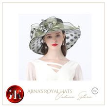 Load image into Gallery viewer, "Arna" Collection - Luxury Hats - Sheer Elegance Flower Organza Hat
