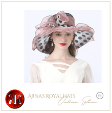 Load image into Gallery viewer, "Arna" Collection - Luxury Hats - Sheer Elegance Flower Organza Hat
