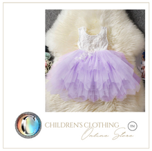 Load image into Gallery viewer, "Arna" Royal Gown Collection - Girls Princess Dress Tutu Baptism Newborn Infant Girl Party Dress

