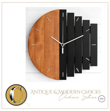 Load image into Gallery viewer, Deluxe "Arna Royal Clock Collection"  Handcrafted Wooden Industrial Abstract Wall Clock
