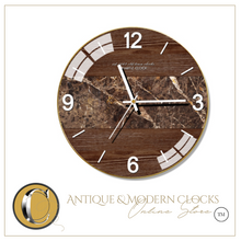 Load image into Gallery viewer, Deluxe "Arna Royal Clock Collection"  Marble Glass Wall Clock - Many Colours
