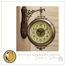 Load image into Gallery viewer, Deluxe "Arna Royal Clock Collection"  American Style Double Sided Wall Clock
