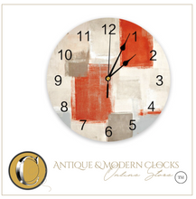 Load image into Gallery viewer, Deluxe "Arna Royal Clock Collection" Oil Painting Abstract Geometric Wall Clock - Many Colours
